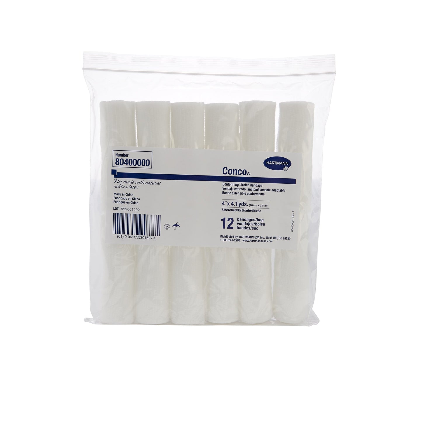 Conco® Conforming Bandage 4 Inch X 4-1/10 Yard 1-Ply NonSterile 12 per Pack (403730_BX)