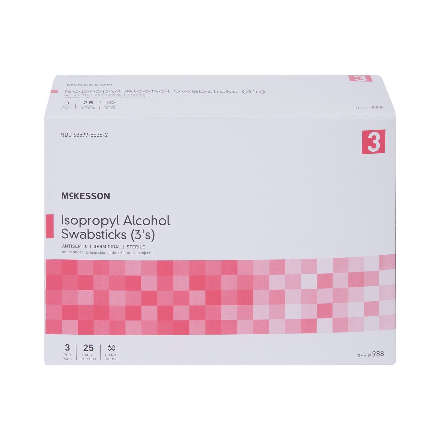 McKesson Impregnated Swabstick 70% Strength Isopropyl Alcohol Individual Packet Sterile (854754_CS)