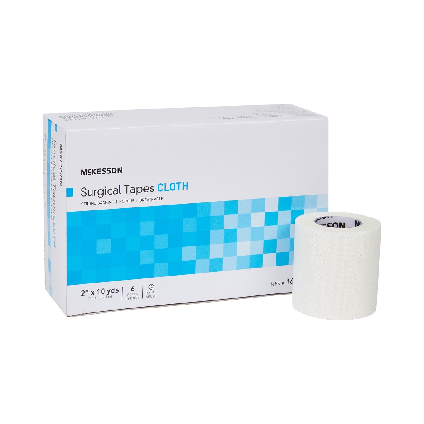 McKesson Medical Tape White 2 Inch X 10 Yard Silk-Like Cloth NonSterile (455535_CS)