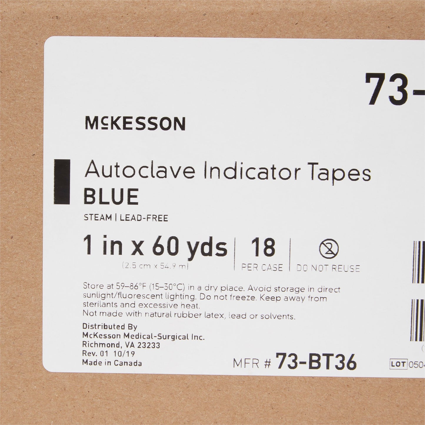 McKesson Steam Indicator Tape 1 Inch X 60 Yard Steam (524891_RL)