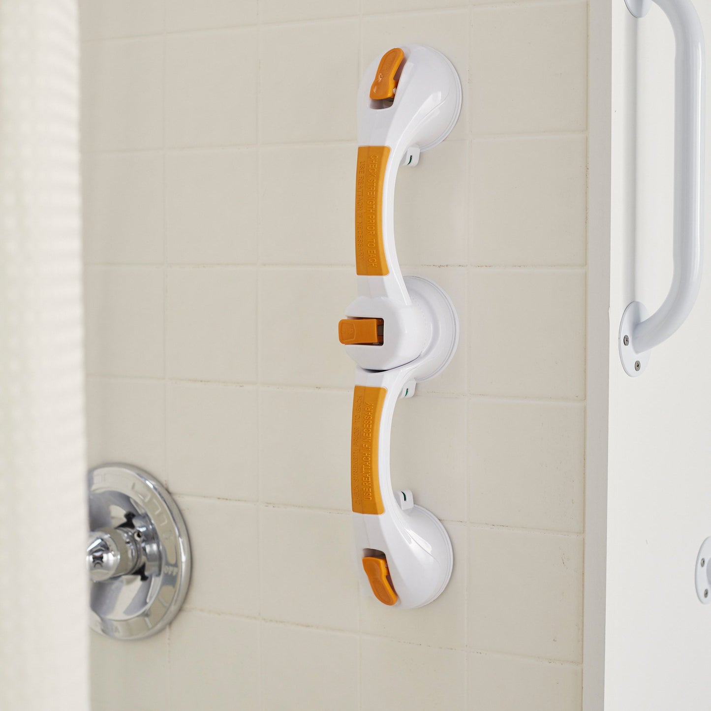 McKesson Rotating Suction-Cup Grab Bar White / Yellow Plastic (1103383_CS)
