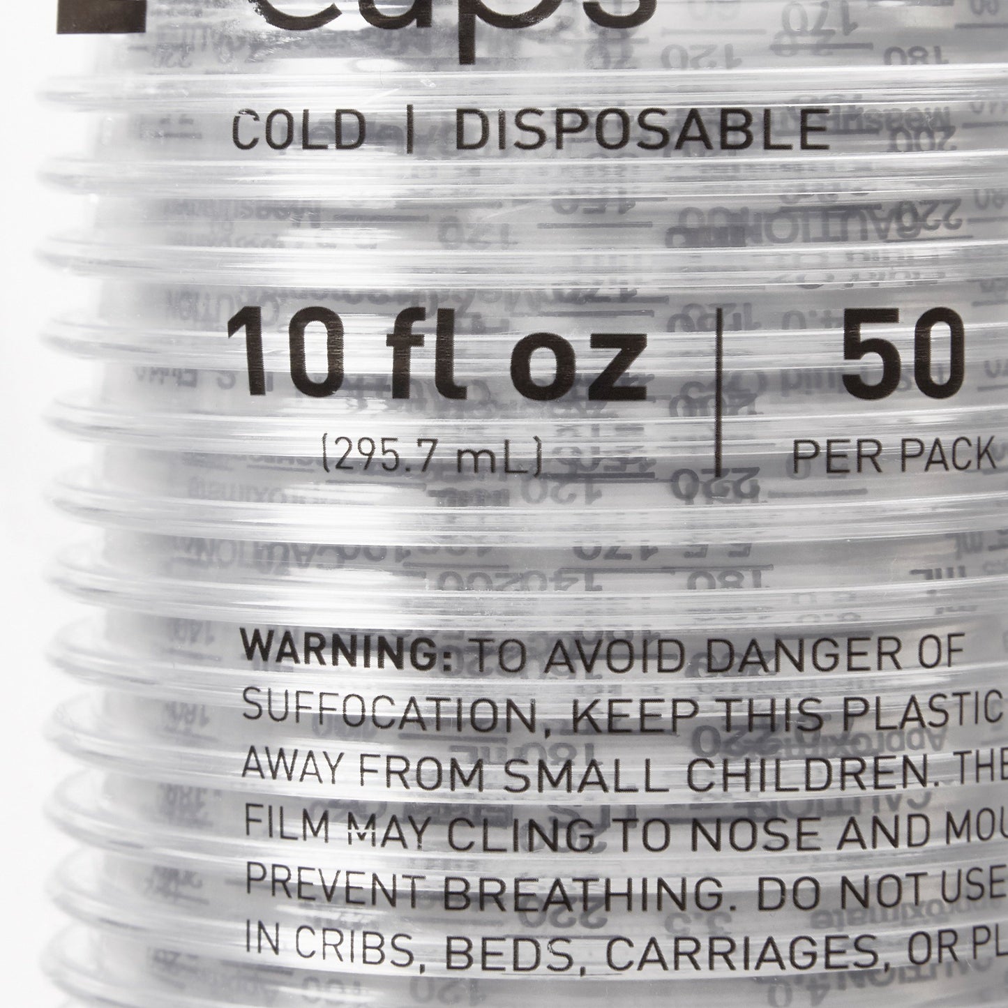 McKesson Drinking Cup 10 oz. Clear Polyethylene Disposable (1127772_SL)