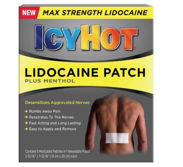 Icy Hot® Topical Pain Relief 4% - 1% Strength Lidocaine / Menthol Patch 5 per Box (1093077_BX)