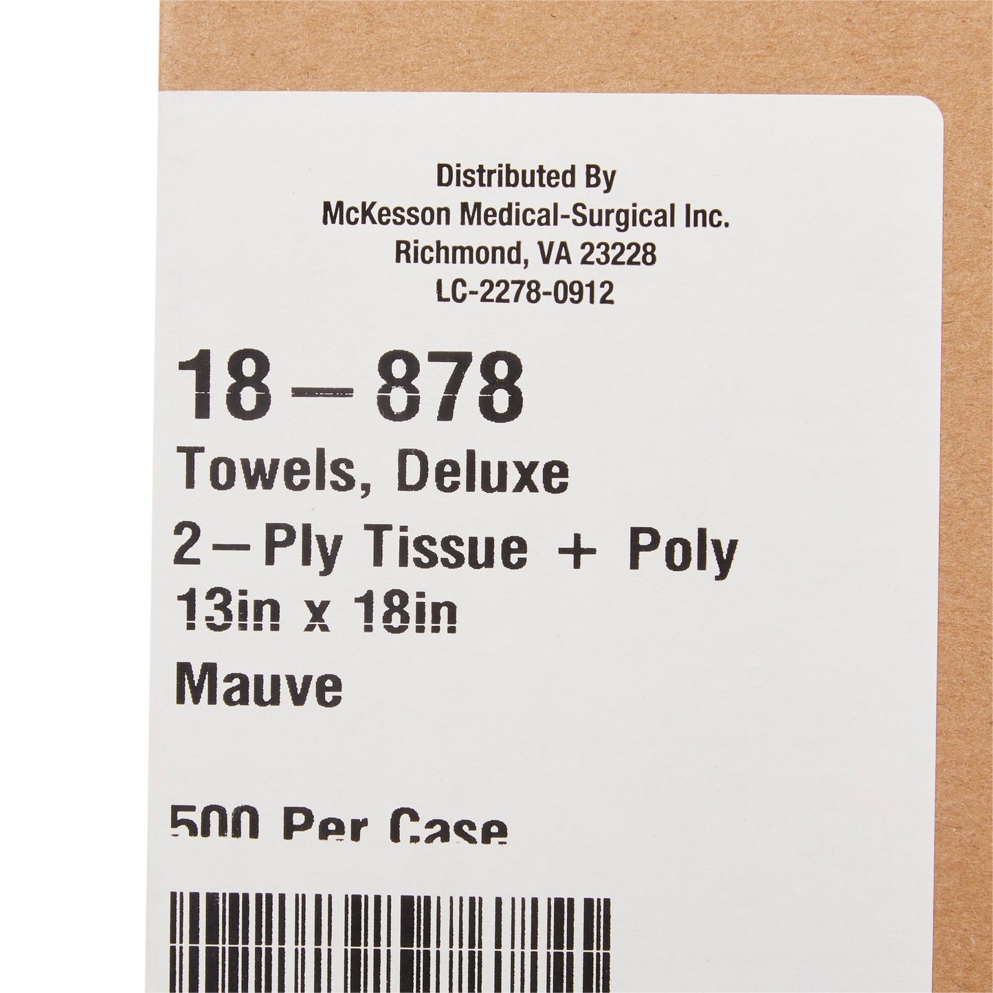 McKesson Procedure Towel 13 W X 18 L Inch Mauve NonSterile (189118_CS)