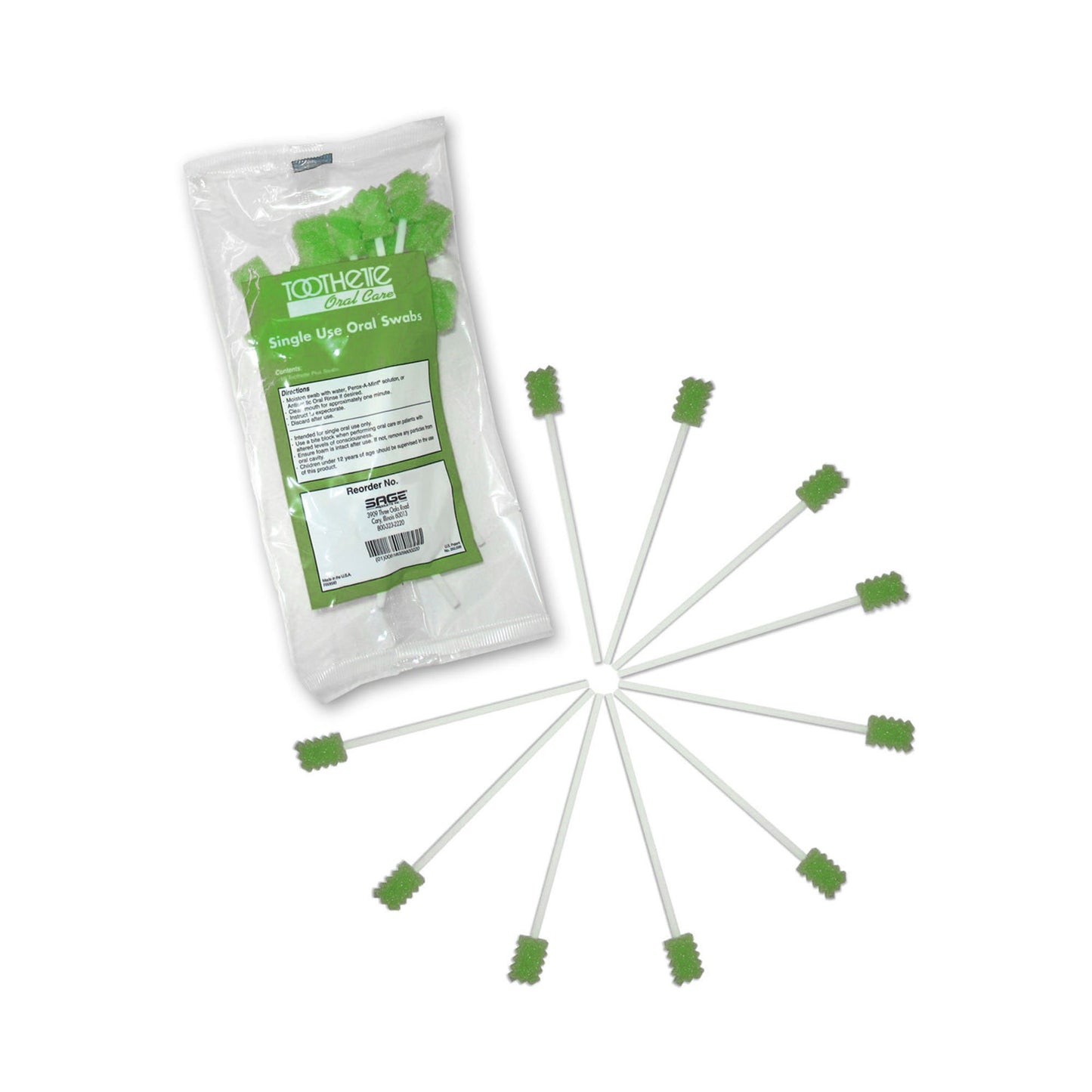 Toothette® Plus Oral Swab Untreated Foam Tip 1 per Pack (318095_EA)