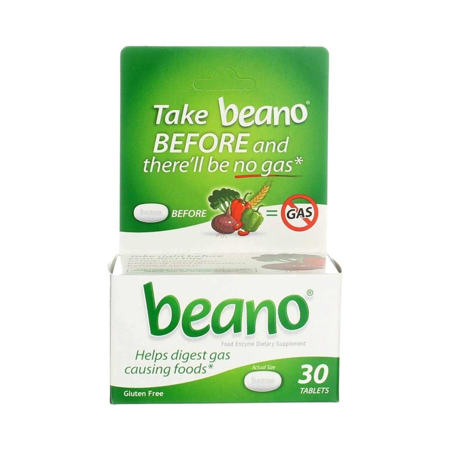 Beano® Gas Relief 300 GALU Strength Tablet 30 per Bottle (834928_BT)