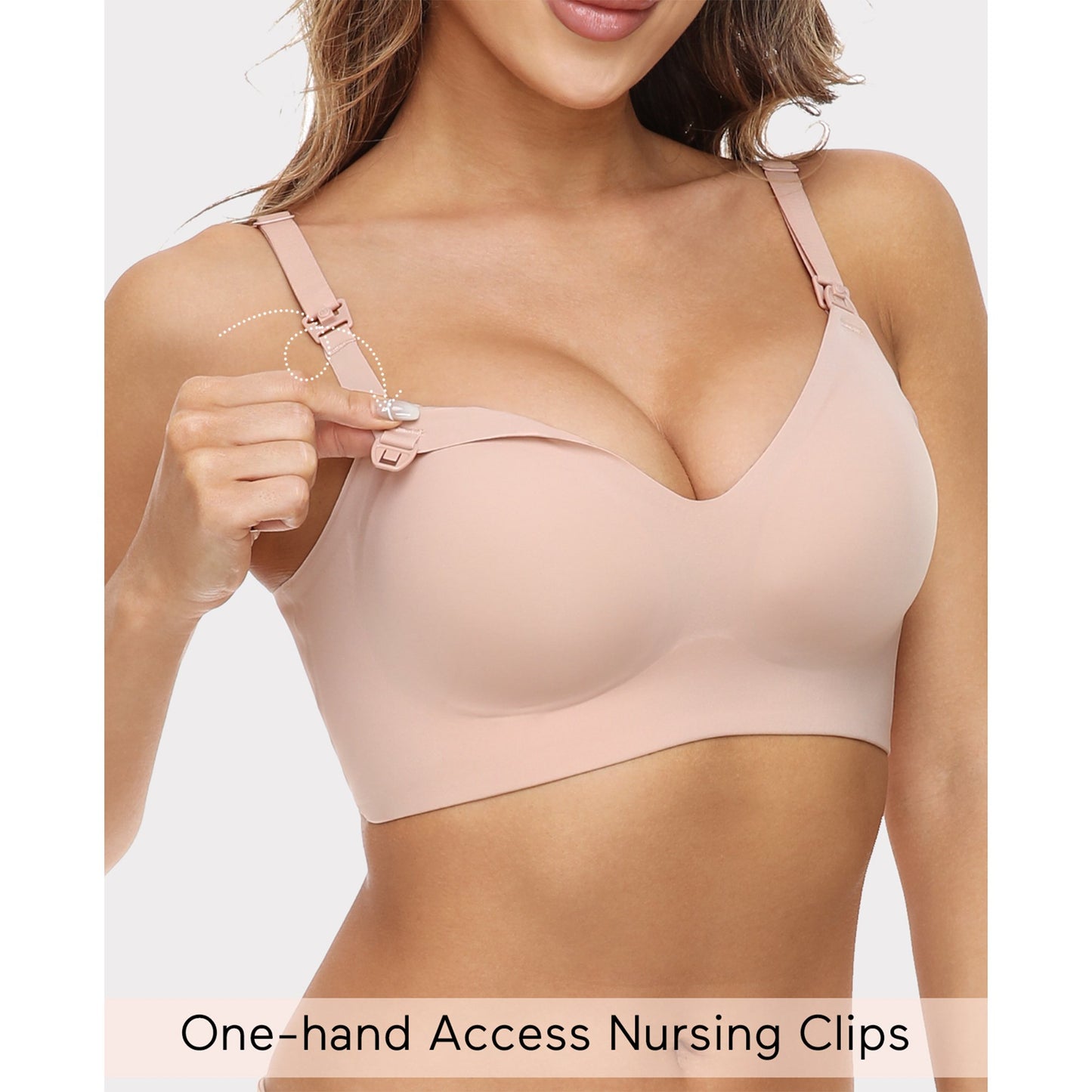 Momcozy Smooth Nursing Bra Beige Large 36 to 38 Inch (1261820_EA)