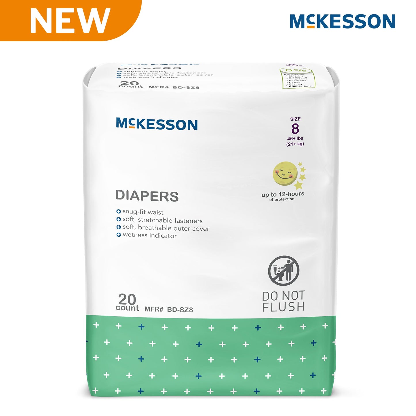 McKesson Unisex Youth Incontinence Brief Size 8 Disposable Heavy Absorbency (1261981_CS)