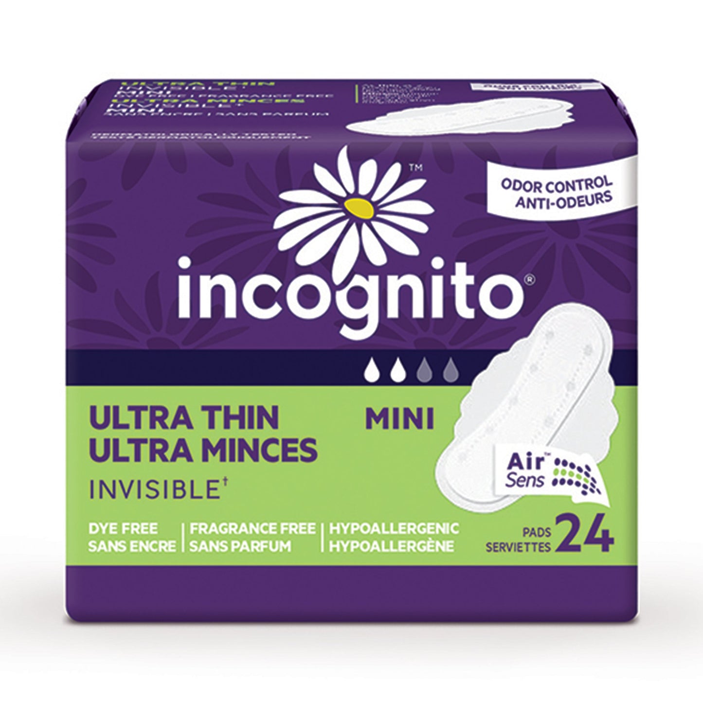 Incognito® Feminine Pad Ultra Thin with Wings Light Absorbency (1192535_BG)