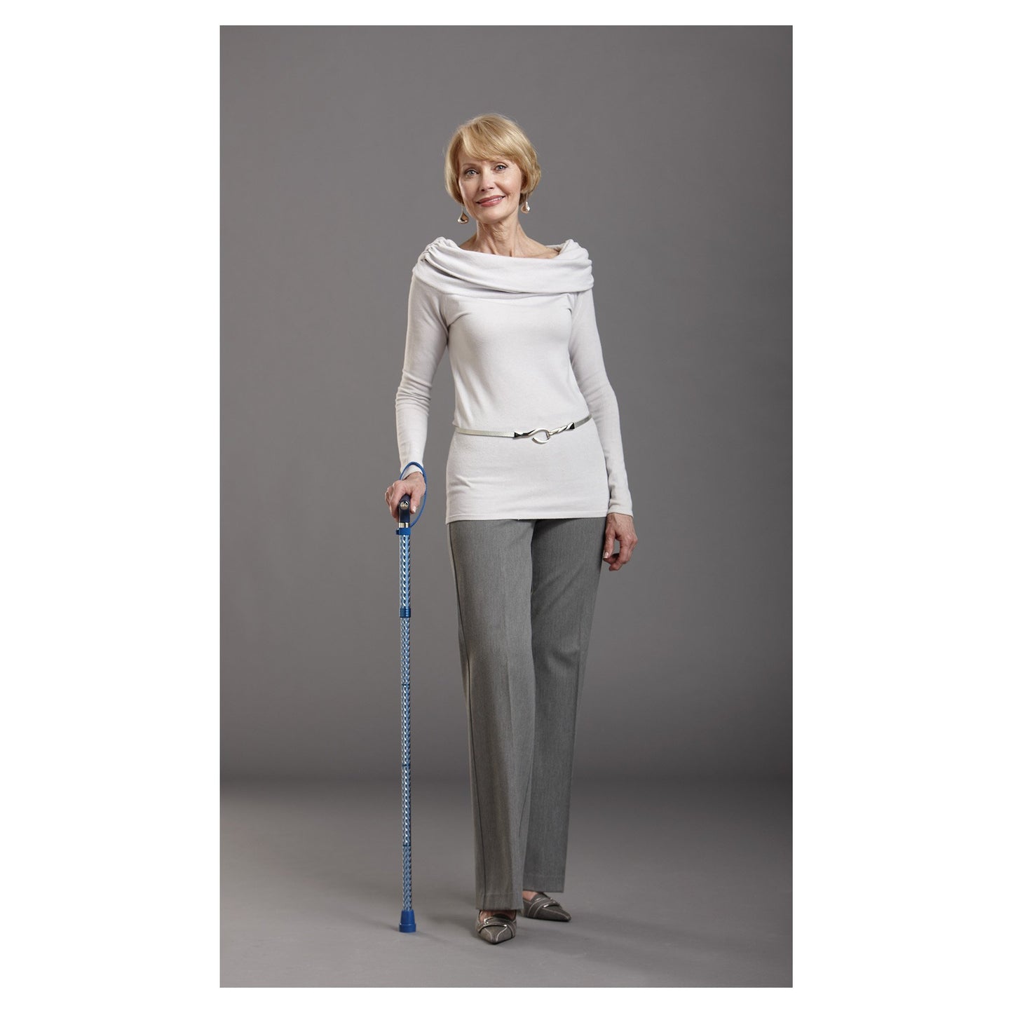 Switch Sticks® Folding Cane Aluminum 32 to 37 Inch Height Azure Blue (1050005_EA)