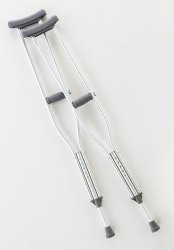 Cardinal Underarm Crutches Adult 5 Foot 2 Inch to 5 Foot 10 Inch User Height Aluminum Frame 300 lbs. Weight Capacity (978272_CS)