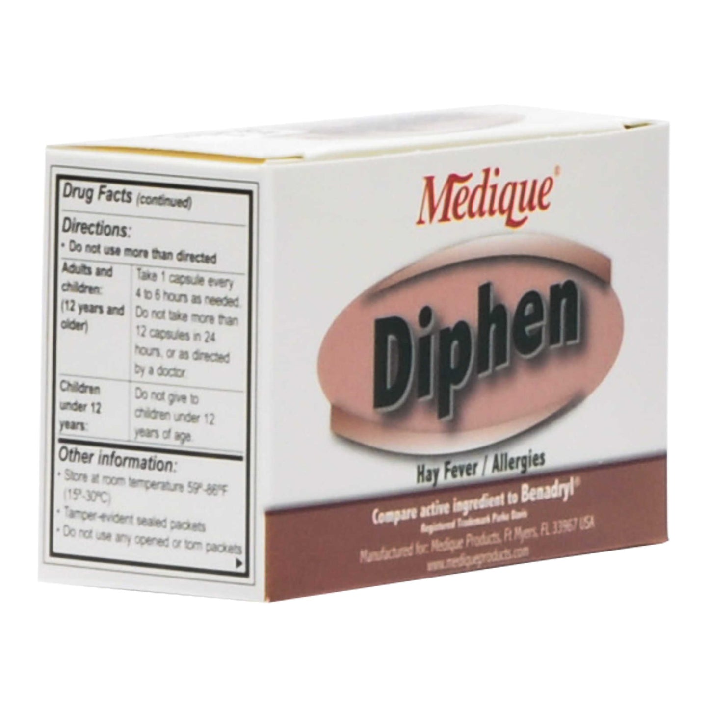 Diphen Allergy Relief 25 mg Strength Caplet 24 per Box (498724_BX)