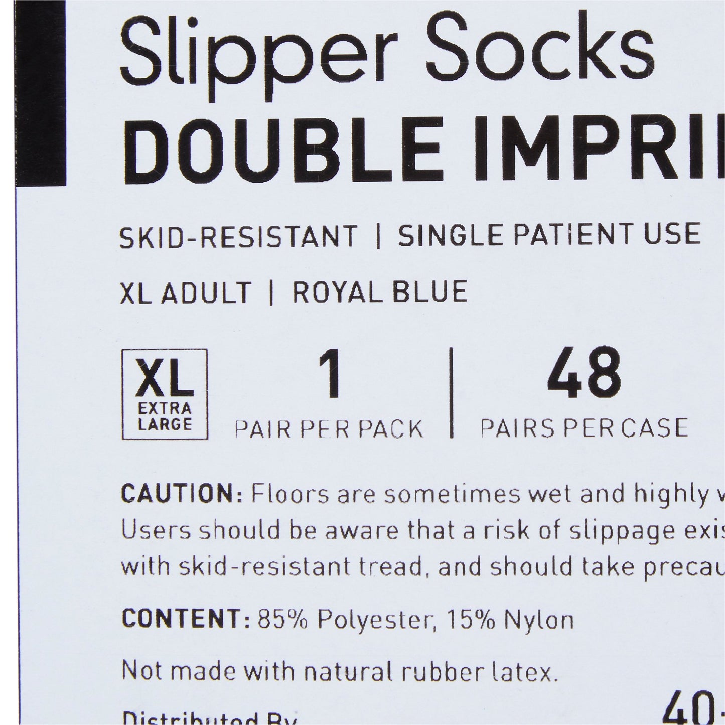 McKesson Terries™ Slipper Socks Unisex Adult X-Large Double Tread Single Patient Use Royal Blue (558995_PR)