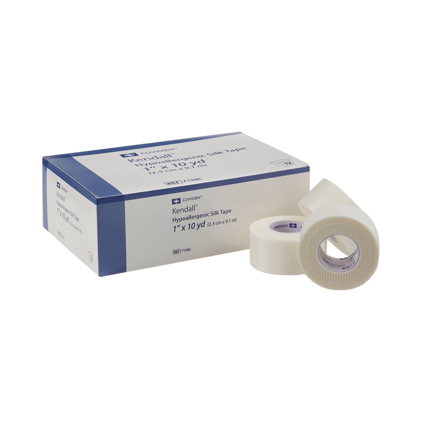 Kendall™ Hypoallergenic Silk Hypoallergenic Medical Tape White 1 Inch X 10 Yard Silk-Like Cloth NonSterile (696201_BX)