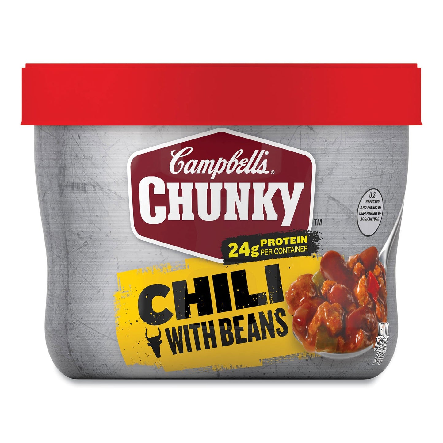 Campbell's Chunky Chili with Beans, 15.25 oz Bowl, 8/Carton (GRR35100009)