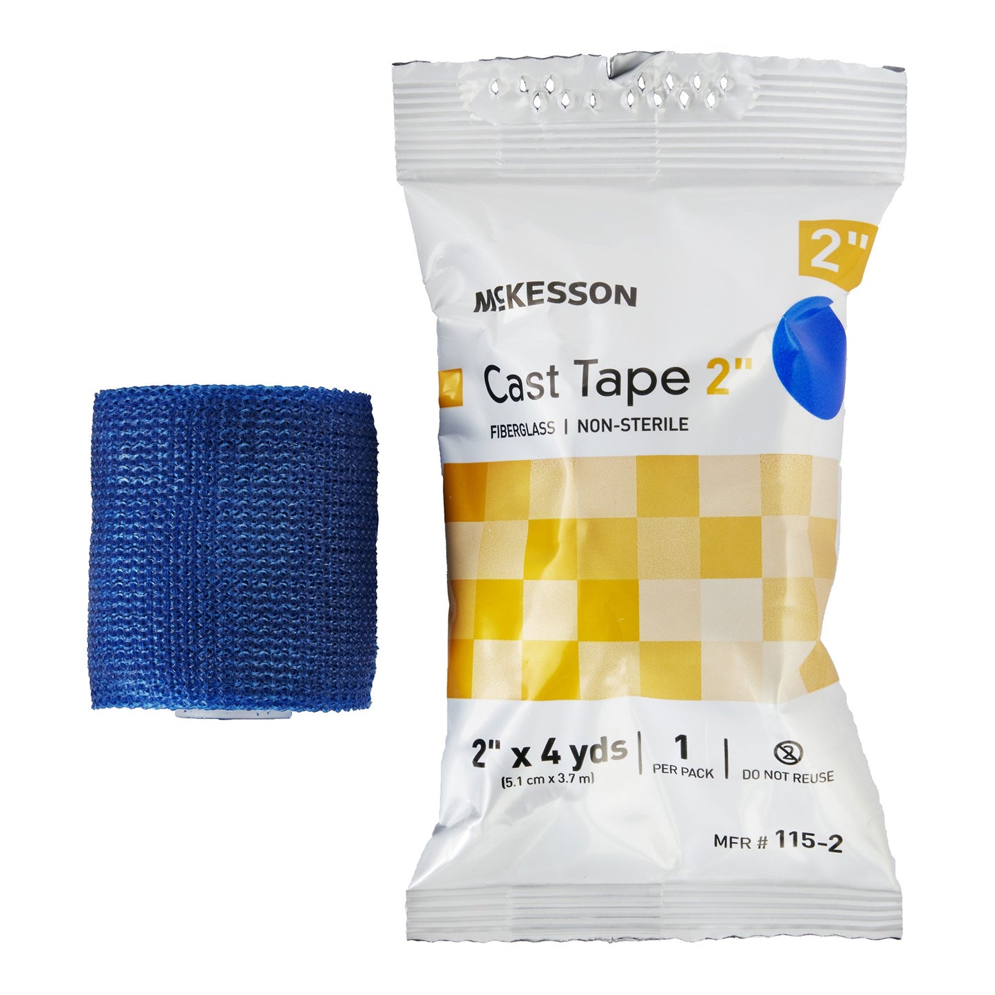 McKesson Cast Tape 2 Inch X 12 Foot Fiberglass Blue (733685_BX)