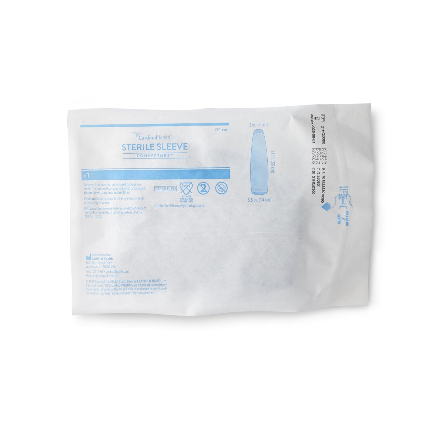 Cardinal Health™ Sleeve Protector One Size Fits Most Sterile Disposable (540257_CS)