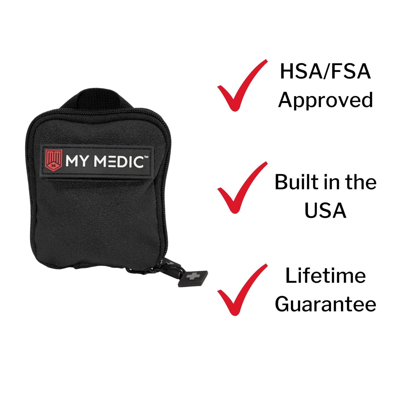 My Medic™ Everyday Carry First Aid Kit Black Rubber Case (1207731_EA)