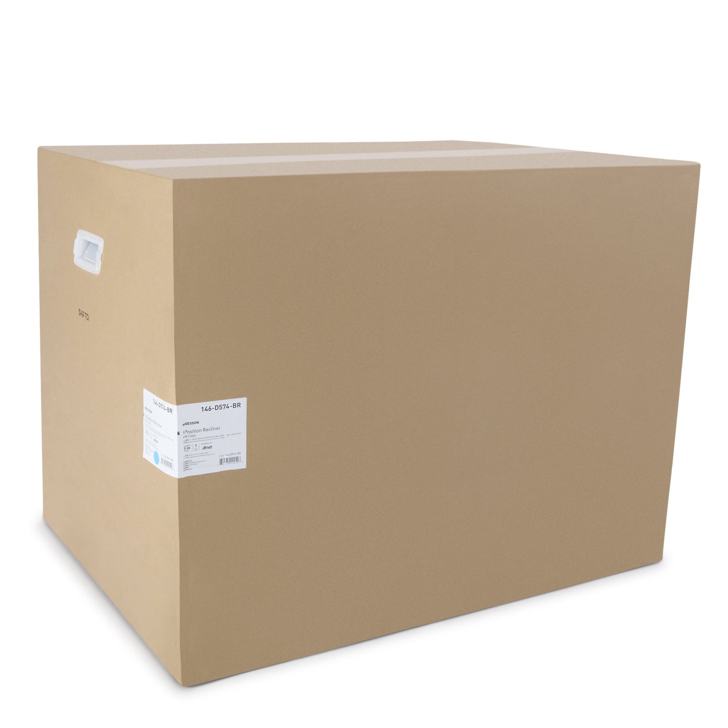 McKesson 3-Position Recliner Blue Vinyl 2 Locking Casters (1065254_EA)