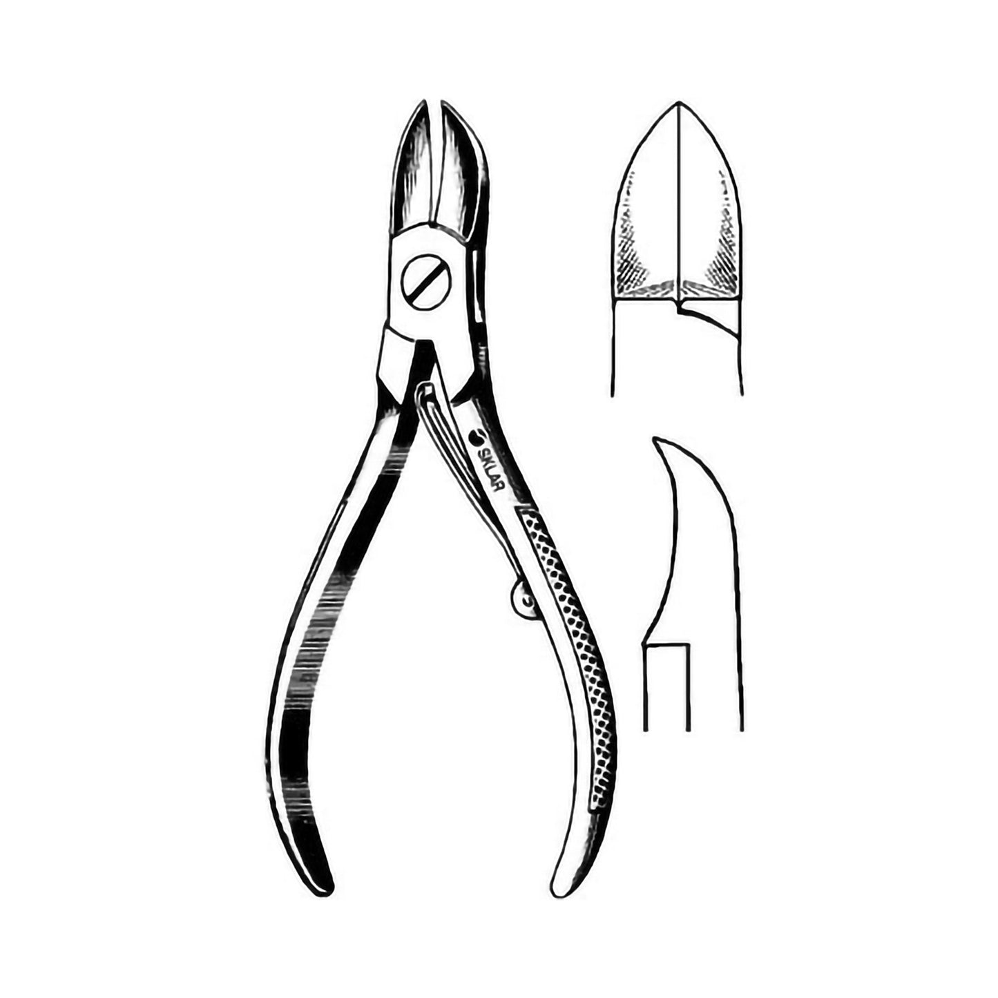 Econo™ Nail Nipper Straight Concave Jaw 4-1/2 Inch Length Pakistan Stainless Steel (890091_EA)