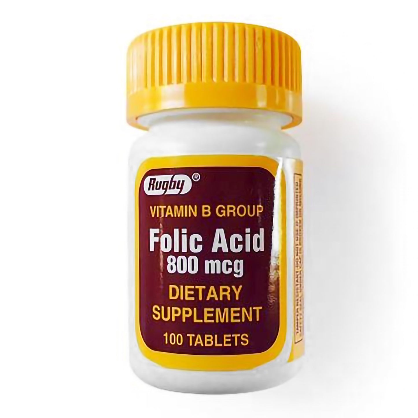 Major Pharmaceuticals Vitamin Supplement Folic Acid 800 mcg Strength Tablet 100 per Bottle (1171949_BT)