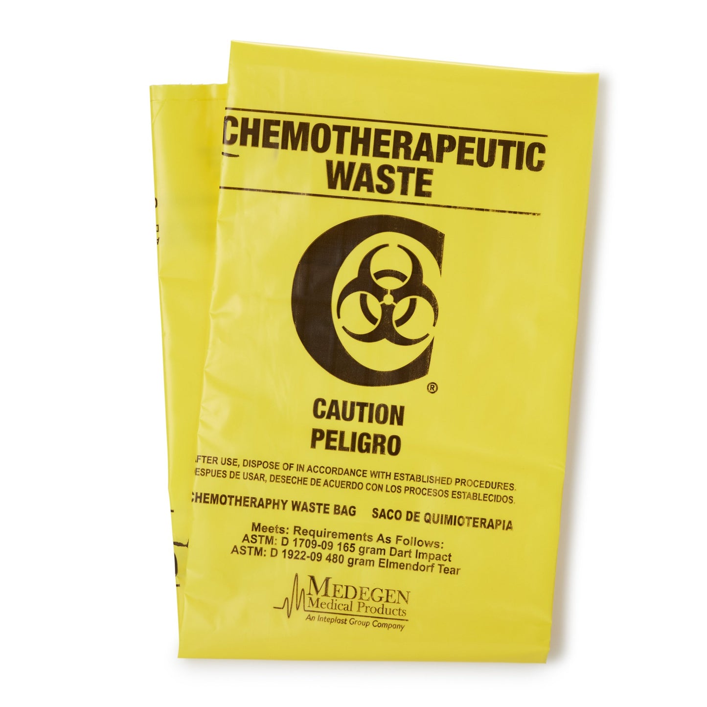 McKesson Chemotherapy Waste Bag Biohazard Symbol / Chemotherapeutic Waste / Caution 30 to 33 gal. Yellow 31 X 41 Inch (165605_CS)