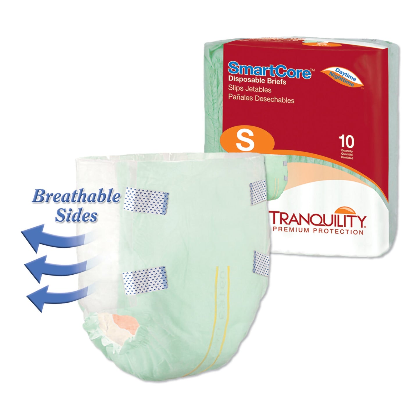 Tranquility SmartCore™ Unisex Adult Incontinence Brief Small Disposable Heavy Absorbency (801660_PK)