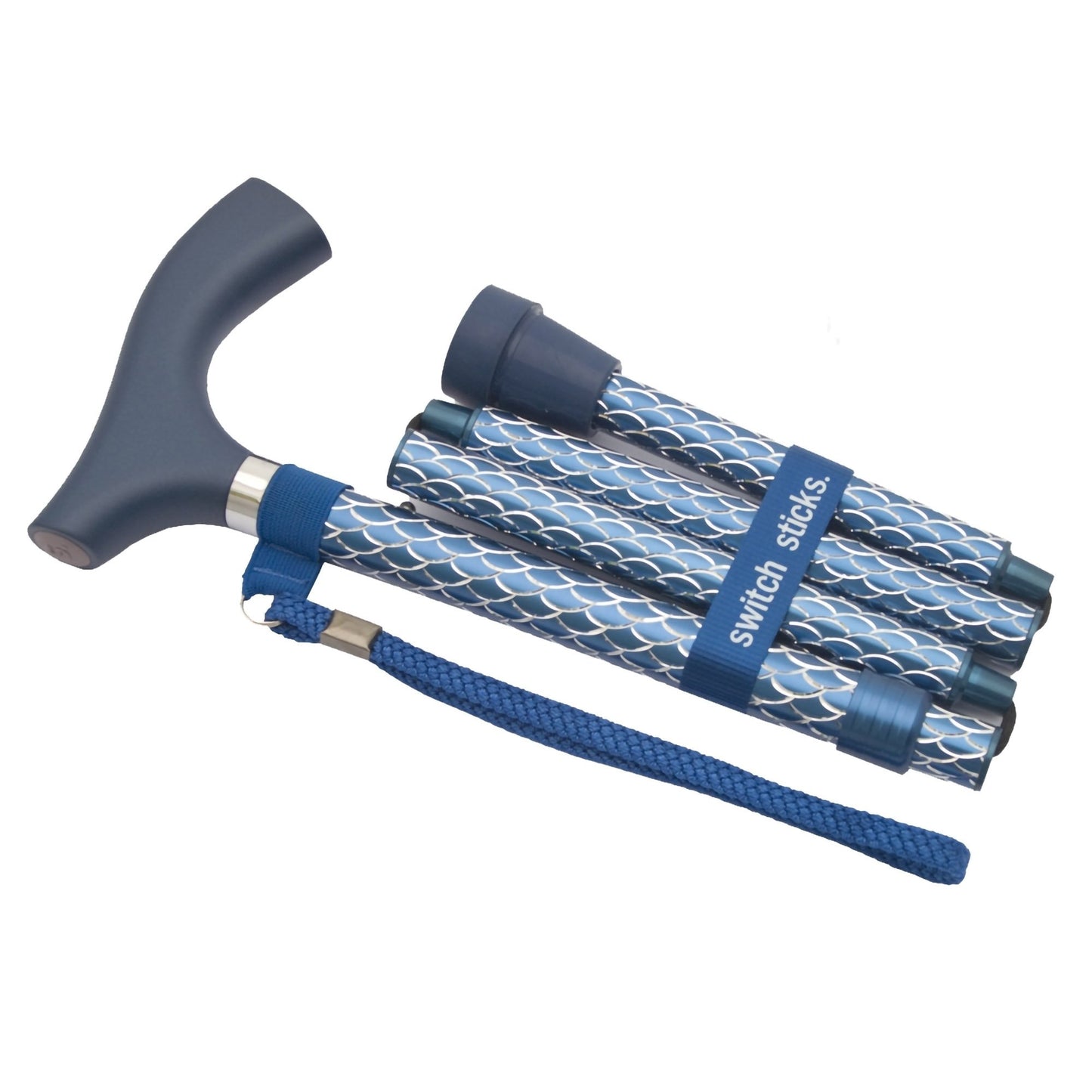 Switch Sticks® Folding Cane Aluminum 32 to 37 Inch Height Azure Blue (1050005_EA)
