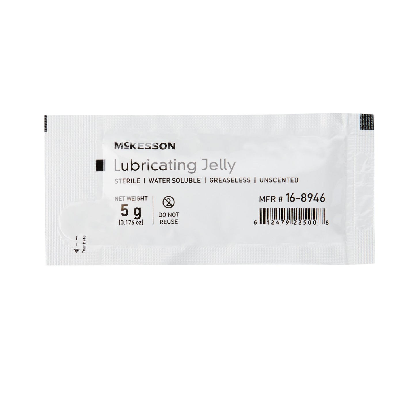 McKesson Lubricating Jelly 5 Gram Individual Packet Sterile (1066699_EA)