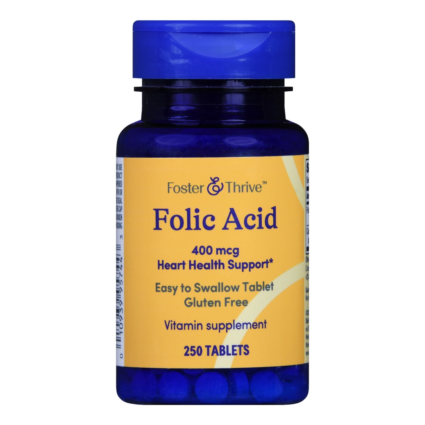 Foster & Thrive™ Vitamin Supplement Folic Acid 400 mcg Strength Tablet 250 per Bottle (1238896_BT)