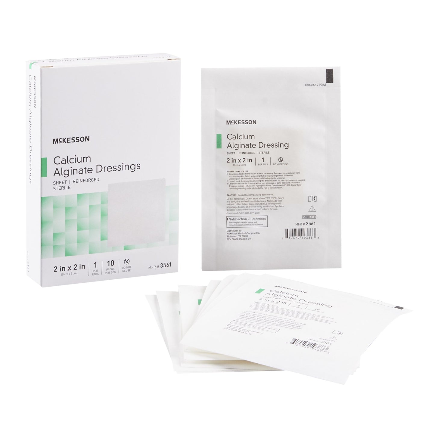 McKesson Alginate Dressing 2 X 2 Inch Square (883263_EA)