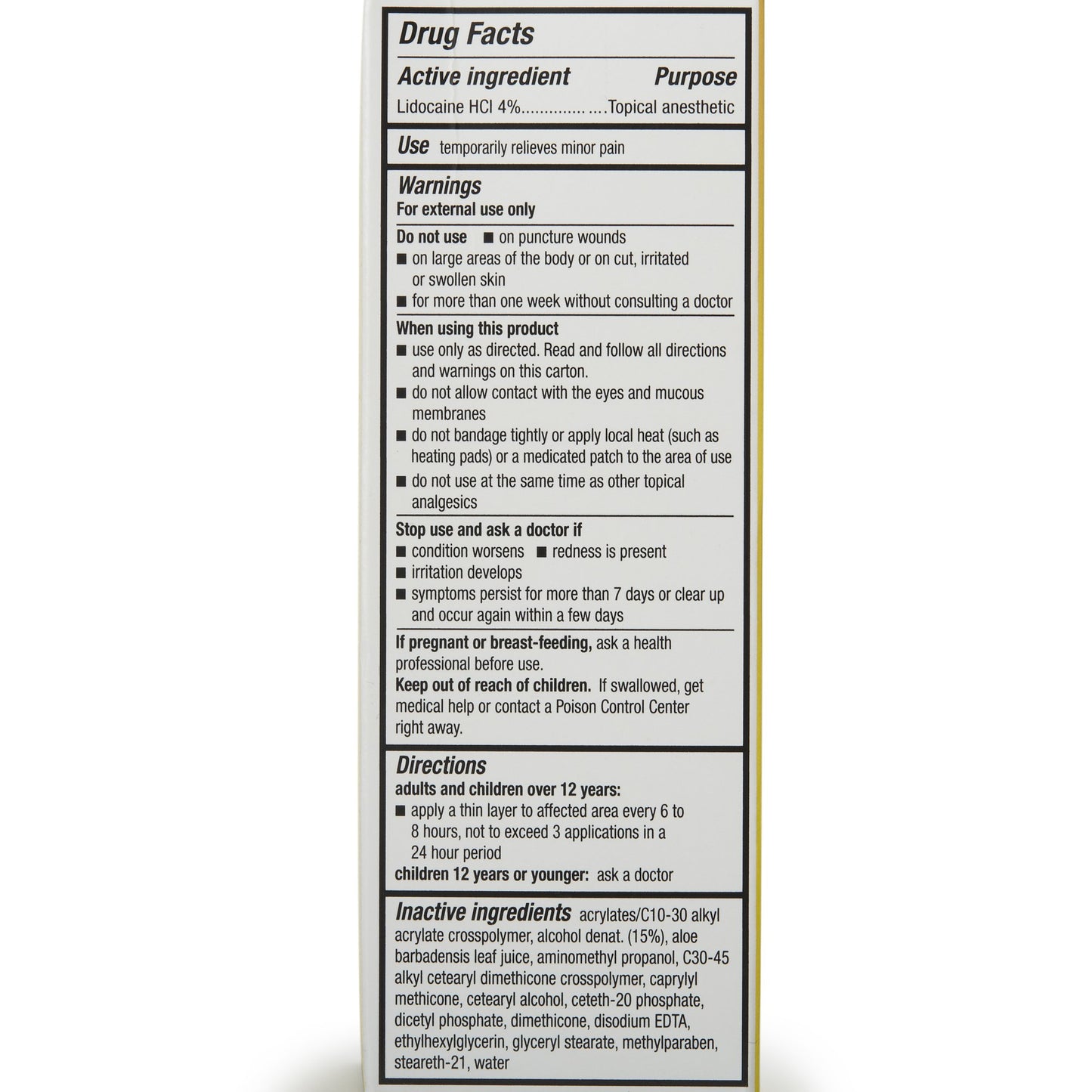 Aspercreme® Topical Pain Relief 4% Strength Lidocaine Cream 2.7 oz. (1187152_EA)