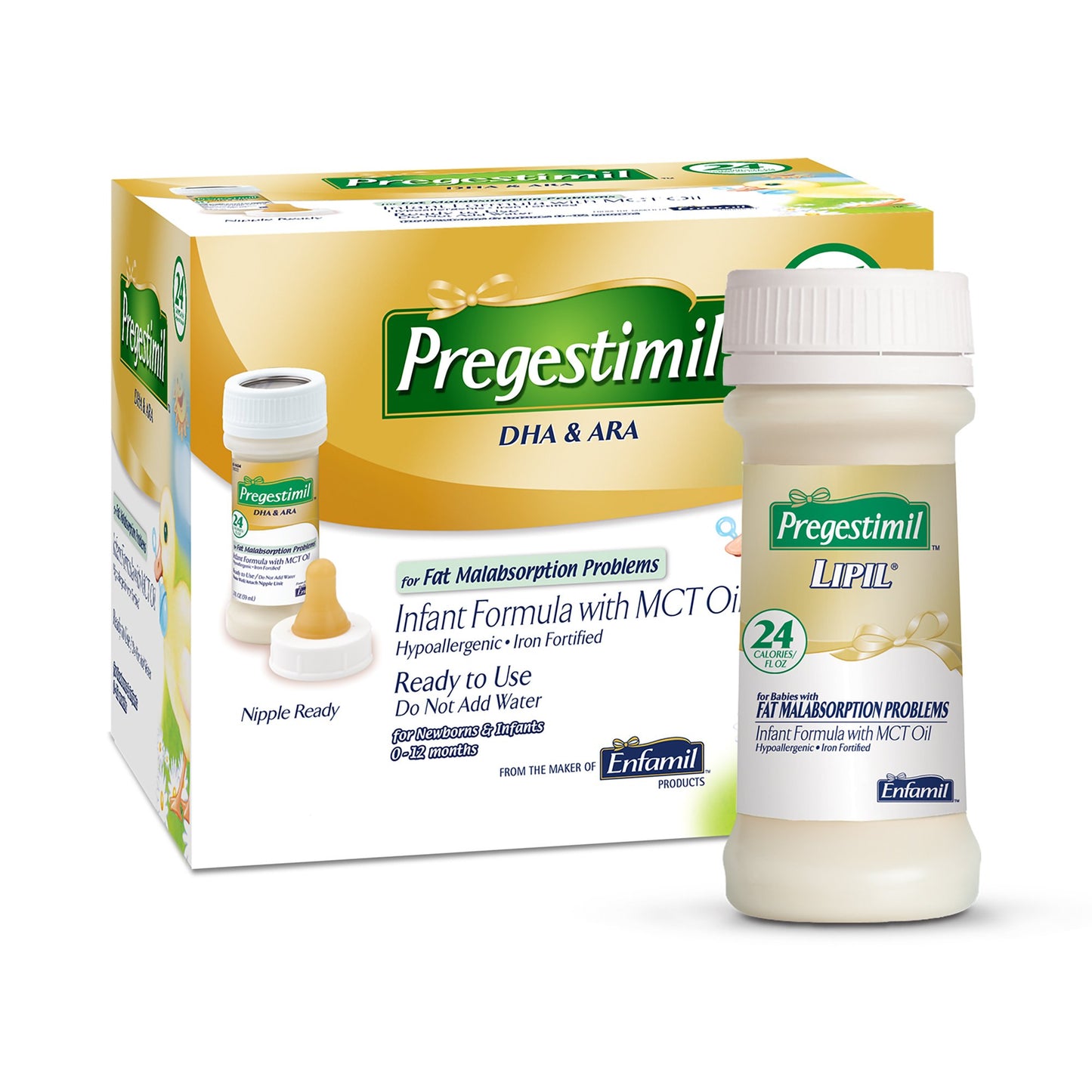Pregestimil® Infant Formula Unflavored 2 oz. Bottle Liquid MCT Oil Fat Malabsorption (640175_EA)