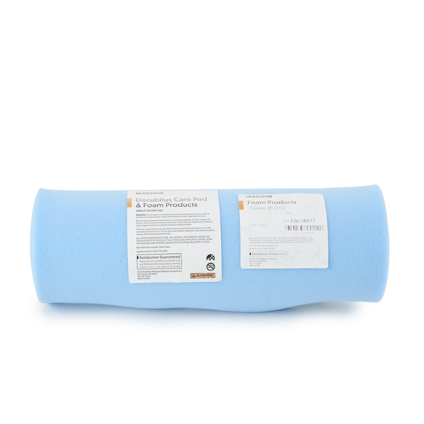 McKesson Seat Cushion 18 W X 16 L X 3 D Inch Convoluted Foam (929210_CS)
