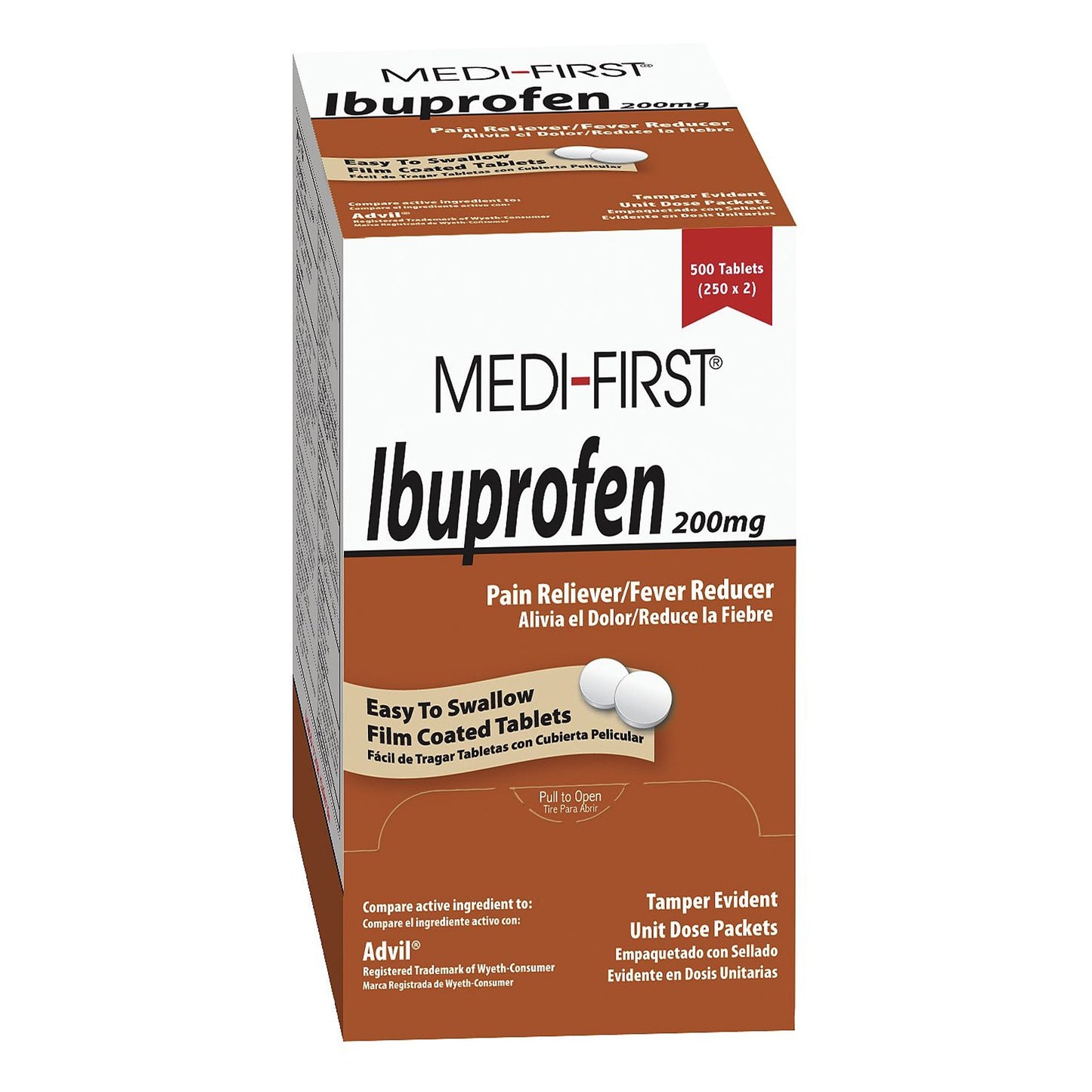 Medi-First® Pain Relief 200 mg Strength Ibuprofen Tablet 250 per Box (688121_BX)