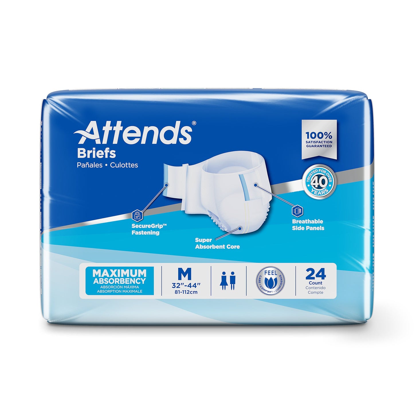 Attends® Unisex Incontinence Brief Medium Disposable Heavy Absorbency (955303_CS)