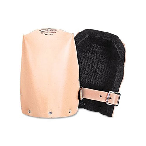 CLC Custom Leather Craft Heavy-Duty Leather Knee Pads, Leather Straps with Buckles, Tan/Black Felt (201-309)