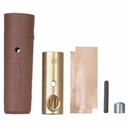 Cooper Interconnect F Series E1012 Plug, Single Pole Connector, Set Screw Female, 1/0 to 3/0 AWG Cap, Red (627-E1012-71)