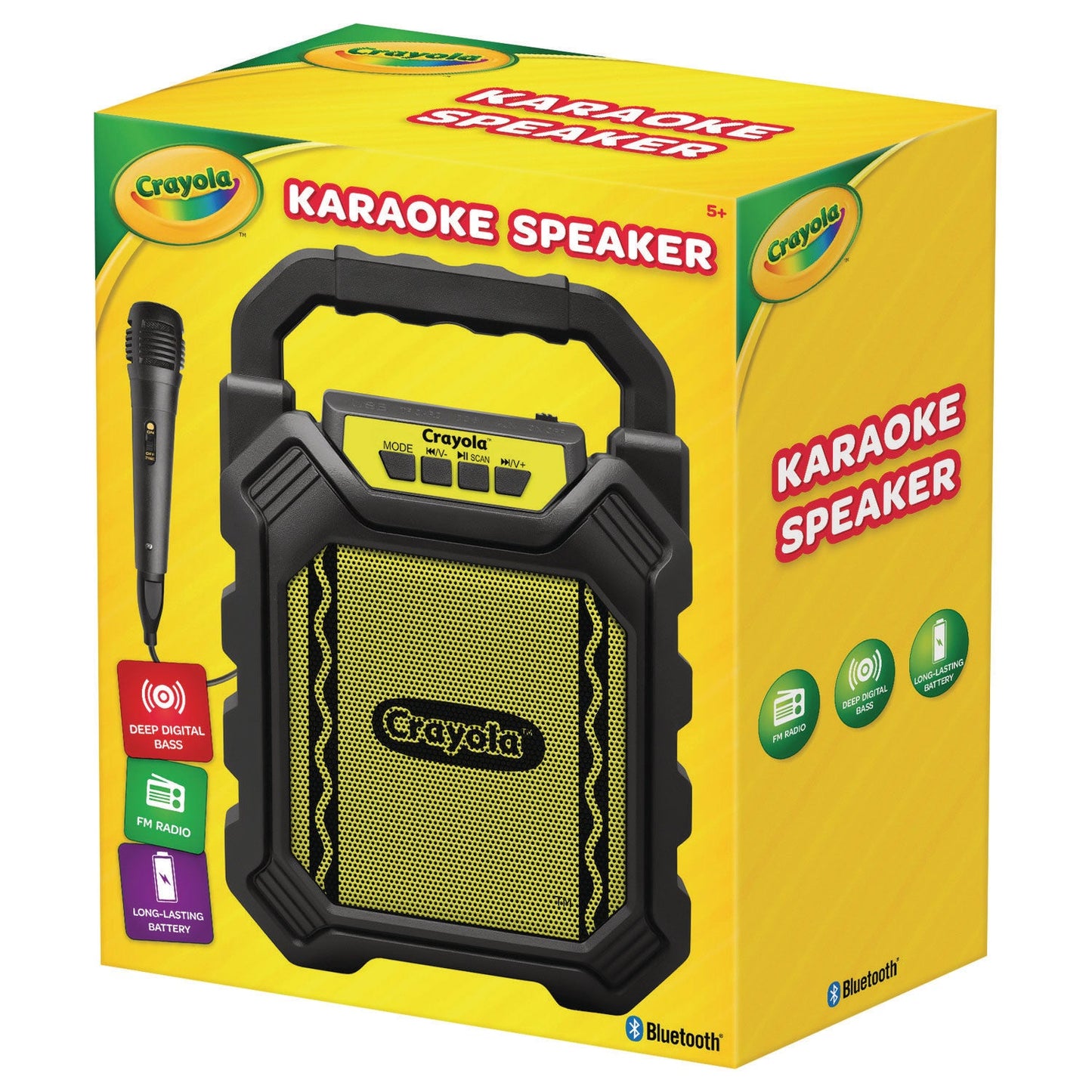 Crayola Karaoke Speaker, Bluetooth, Black/Yellow (MIGCBX210KM)