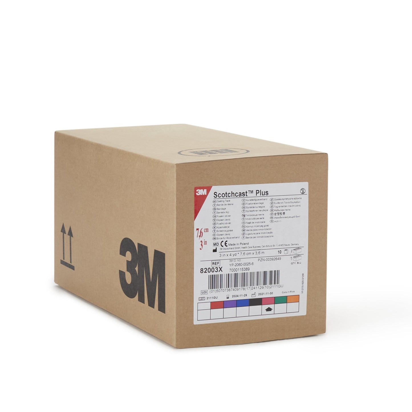 3M™ Scotchcast™ Plus Cast Tape 3 Inch X 12 Foot Fiberglass / Resin Bright Pink (199236_BX)