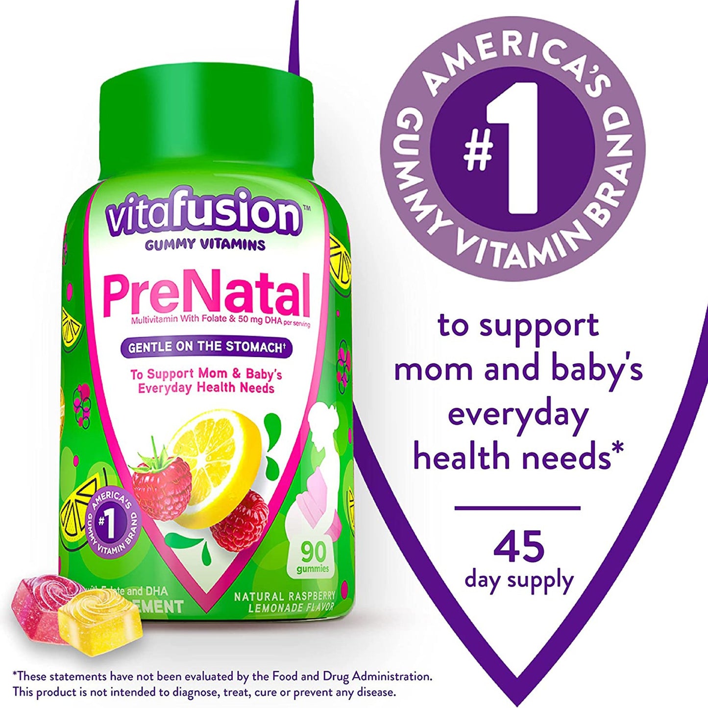 Church and Dwight Prenatal Vitamin Supplement Gummy 90 per Bottle Assorted Fruit Flavor (1125217_BT)