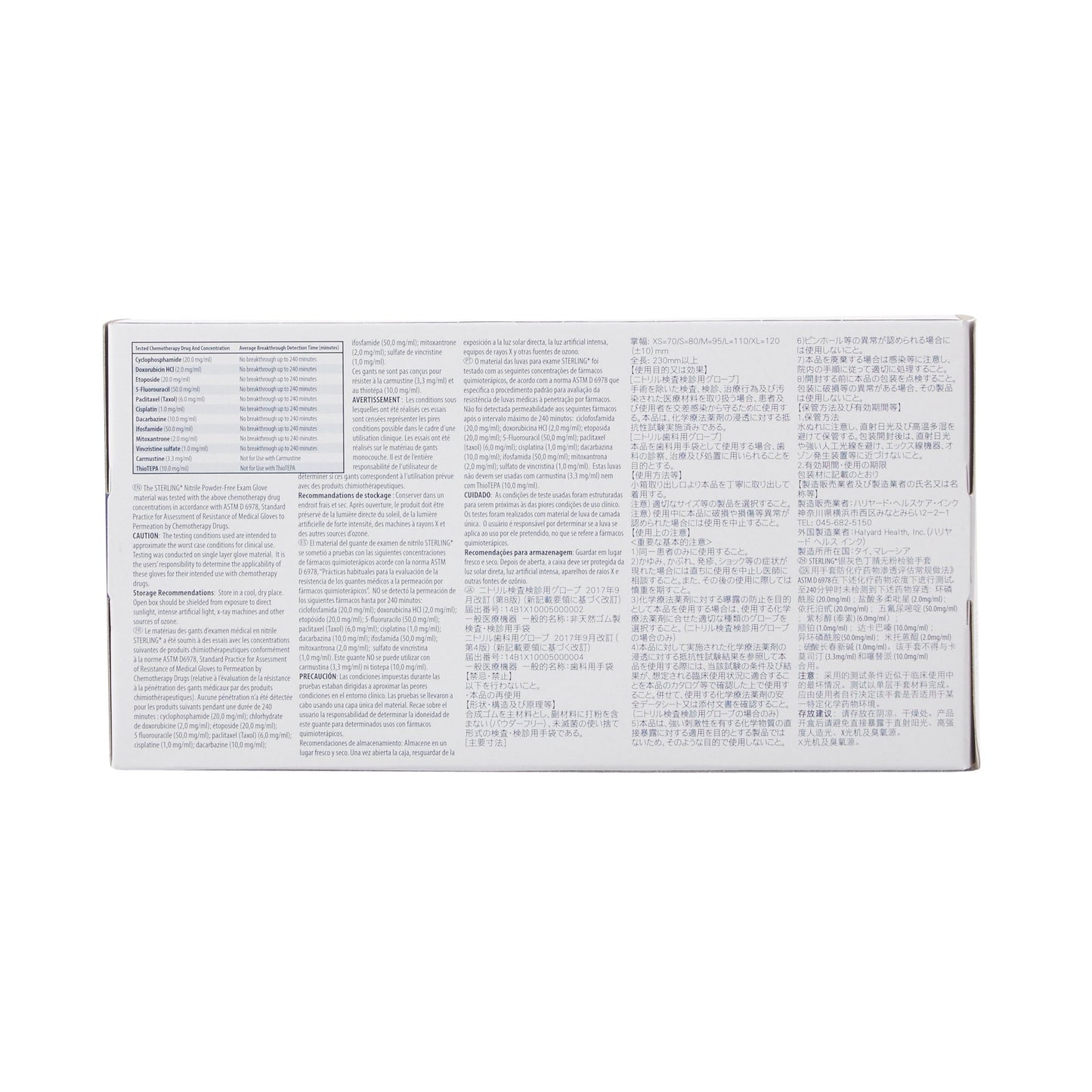 STERLING® Exam Glove Medium NonSterile Nitrile Standard Cuff Length Textured Fingertips Gray Chemo Tested (747112_CS)