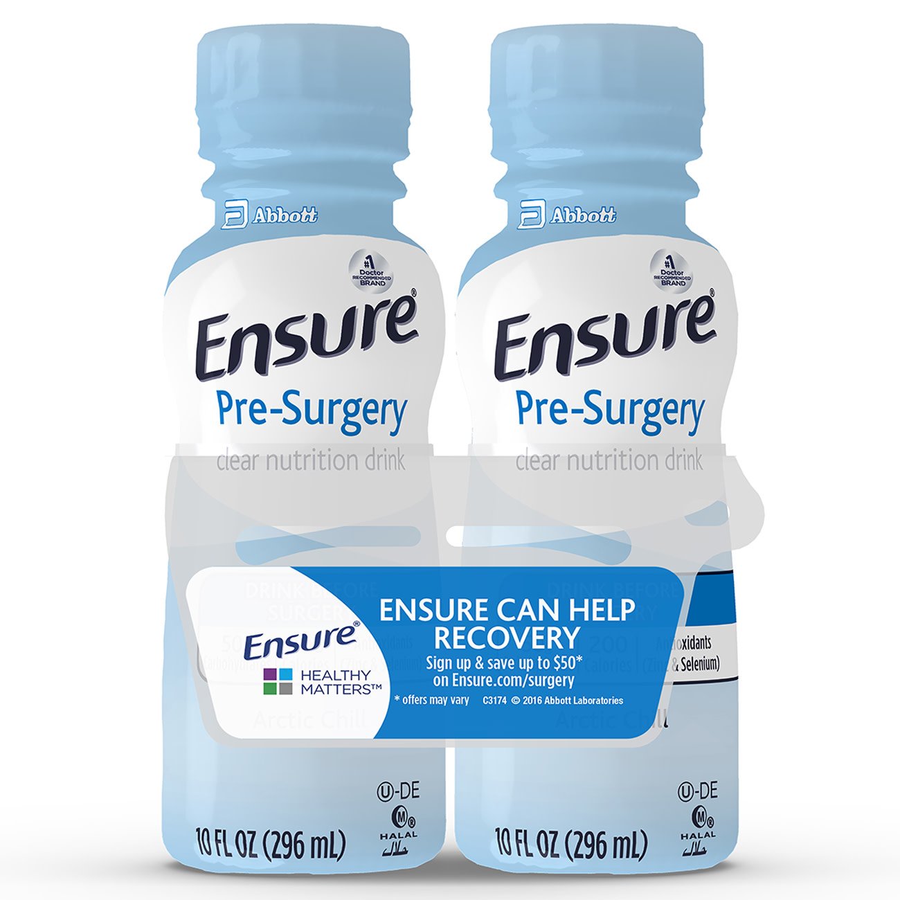 Ensure® Pre-Surgery Clear Carbohydrate Drink Oral Supplement Strawberry Flavor Liquid 10 oz. Bottle (1053430_EA)