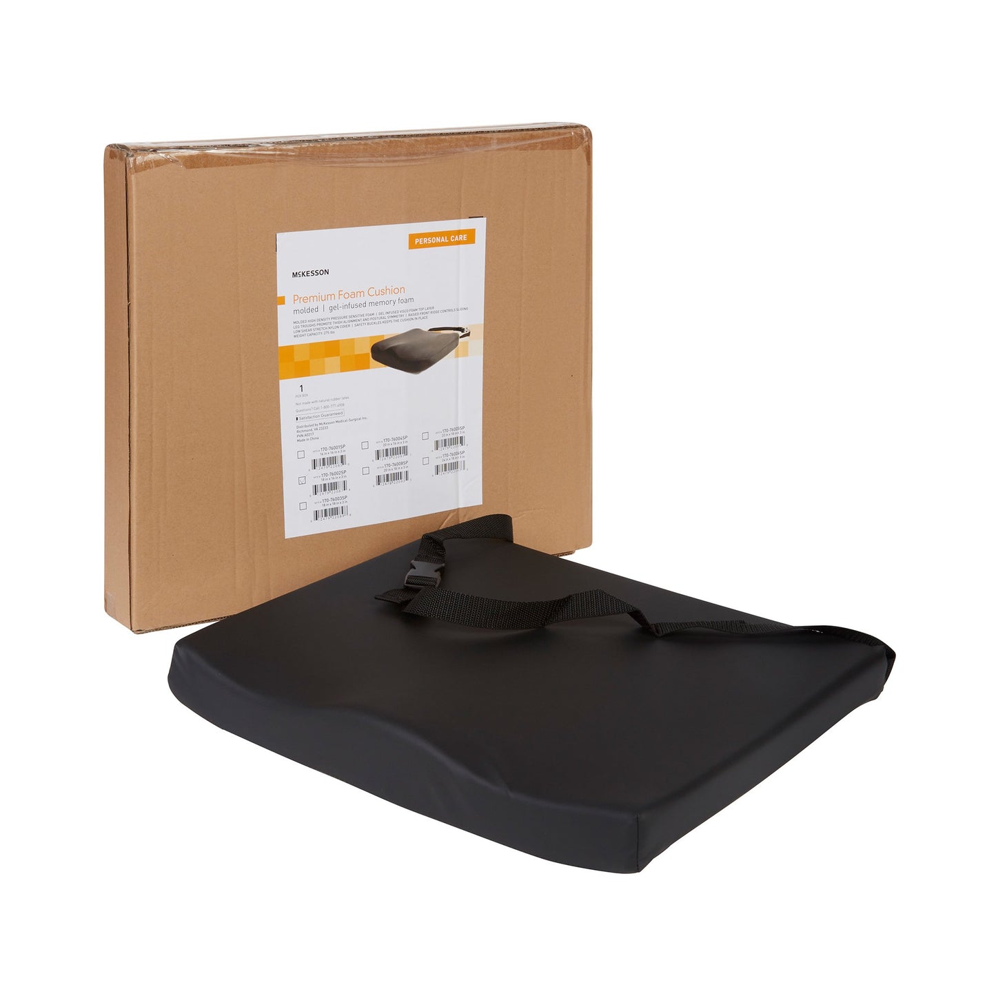 McKesson Contoured Seat Cushion 18 W X 16 L X 3 D Inch Molded Foam (1065555_EA)