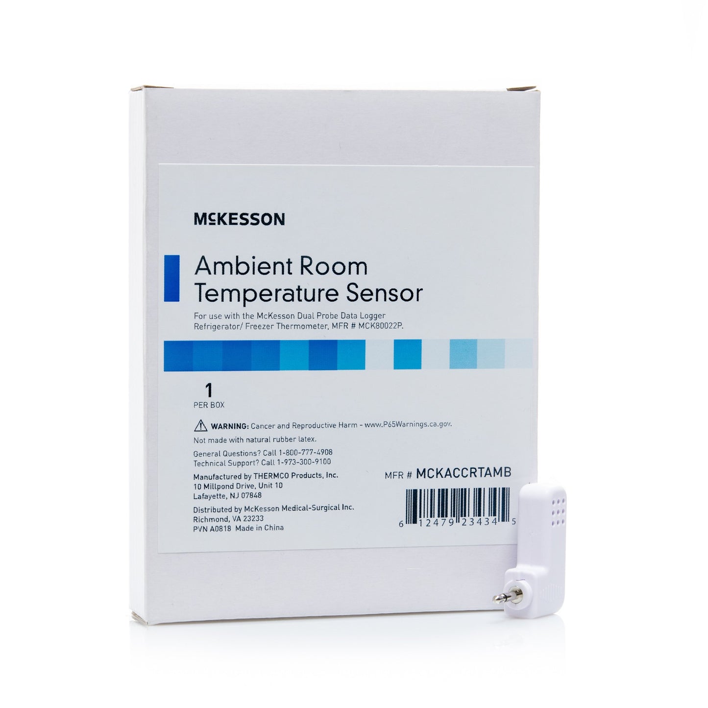 McKesson Ambient Room Temperature Sensor Temperature Range: 32-122ºF (0-50ºC) For use with the Dual Probe Data Logger Refrigerator/ Freezer Thermometer, MFR # MCK80022P (1109974_EA)