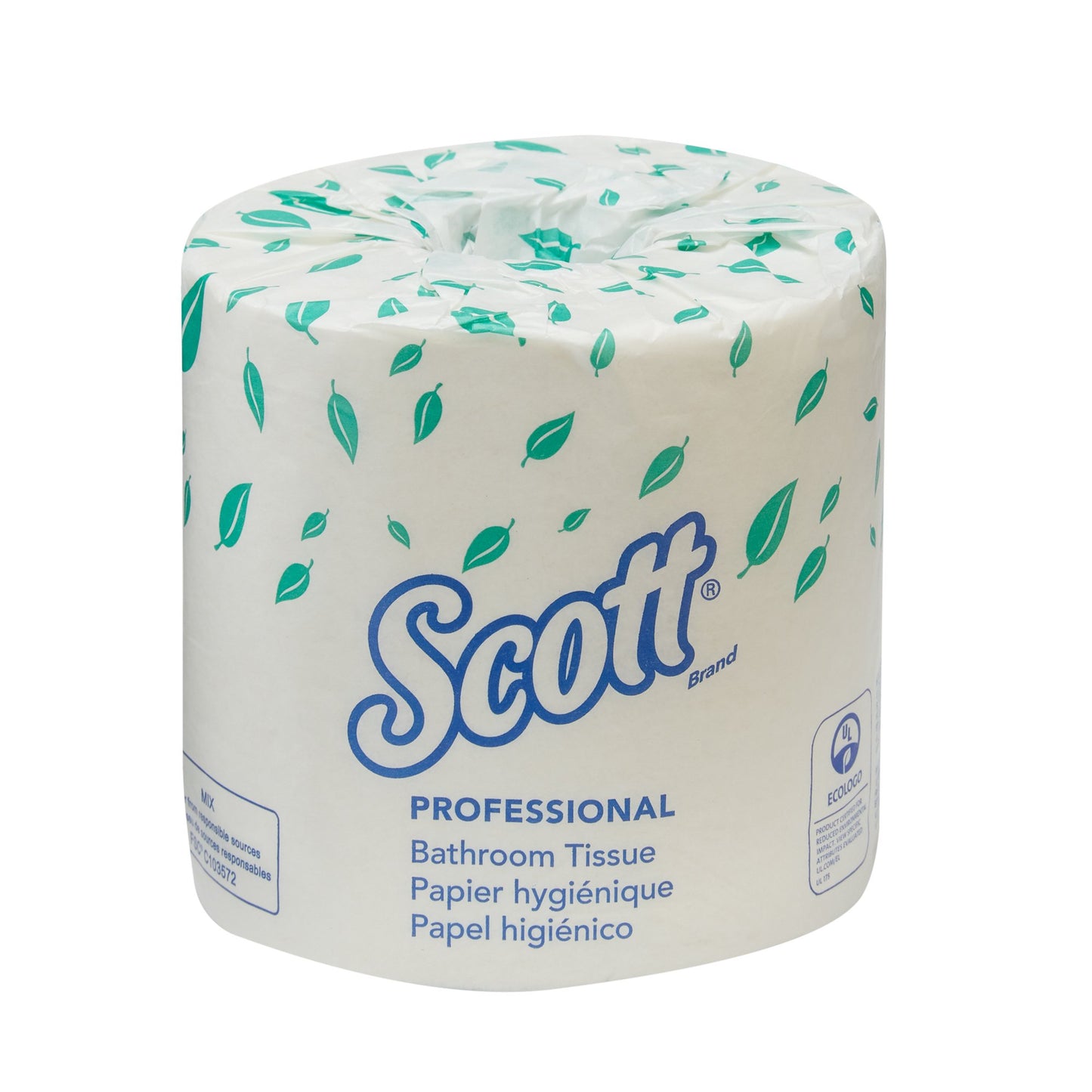 Scott® Essential Toilet Tissue White 2-Ply Standard Size Cored Roll 550 Sheets 4 X 4-1/10 Inch (509038_RL)