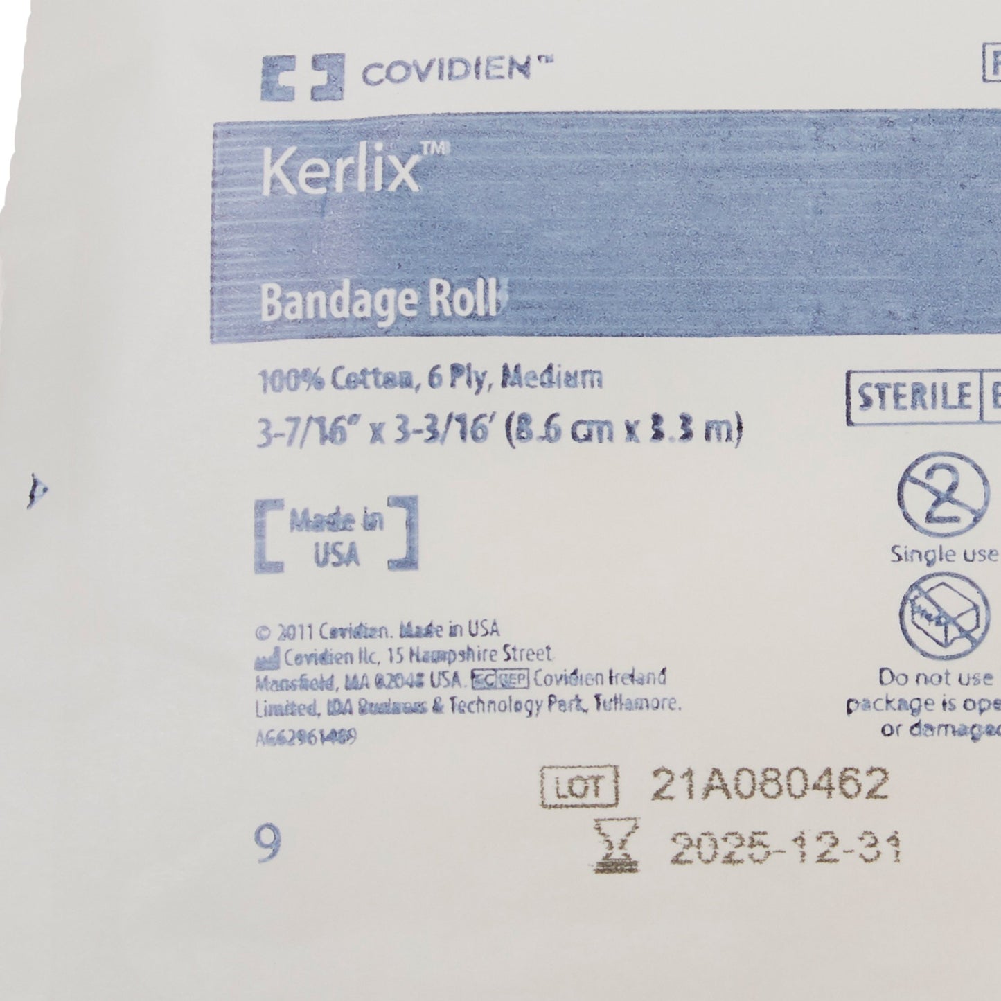 Kerlix™ Fluff Bandage Roll 3-4/10 Inch X 3-6/10 Yard 6-Ply Sterile 1 per Pouch (175414_EA)