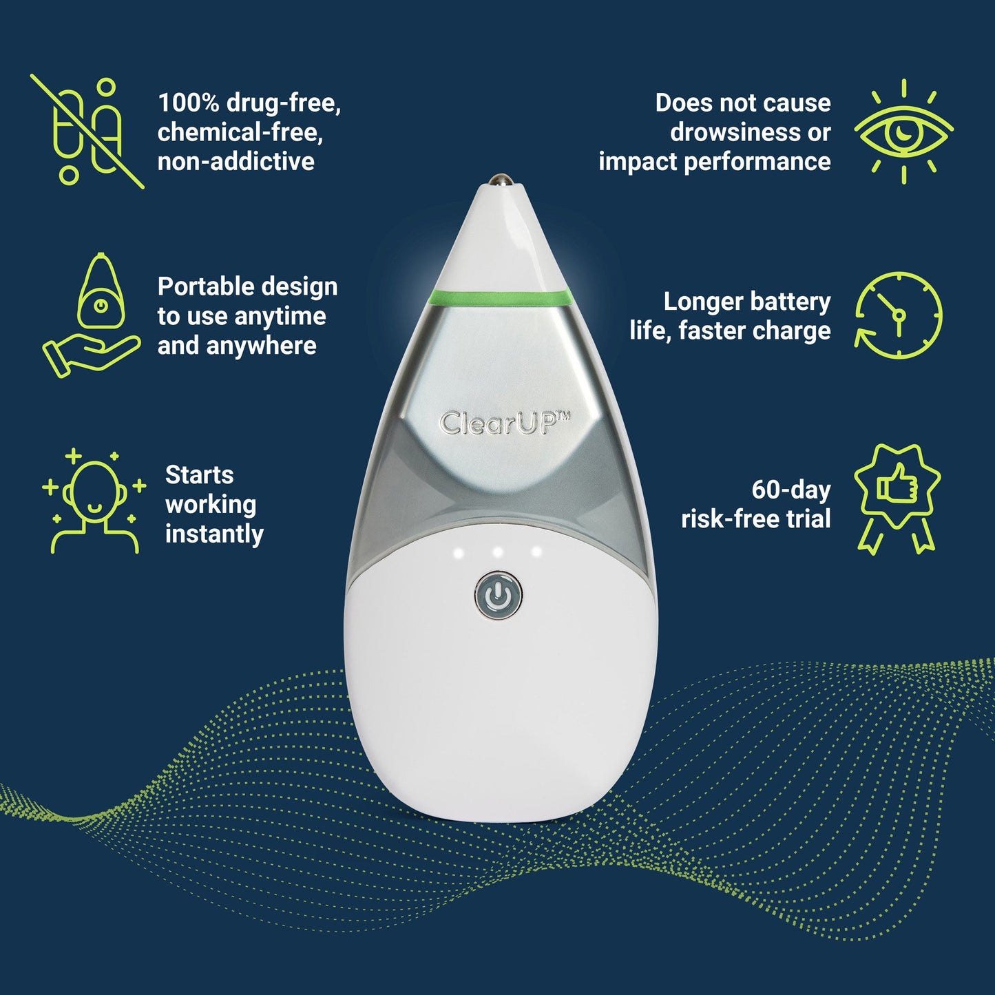 Tivic ClearUP® 2.0 Bioelectronic Sinus Relief Device Tivic ClearUP® 2.0 (1246880_EA)
