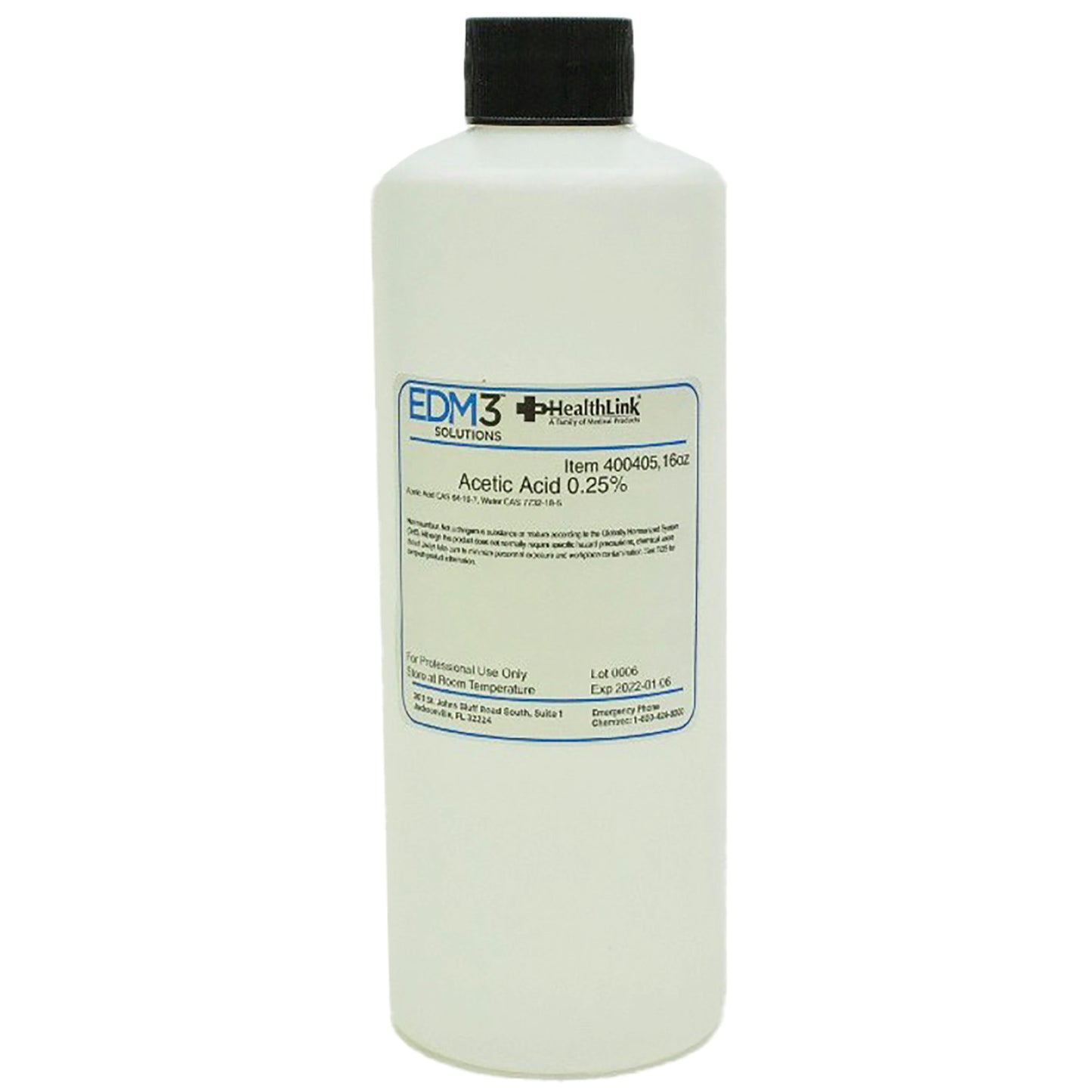 EDM 3 LLC Chemistry Reagent Acetic Acid ACS Grade 0.25% 16 oz. (446692_EA)