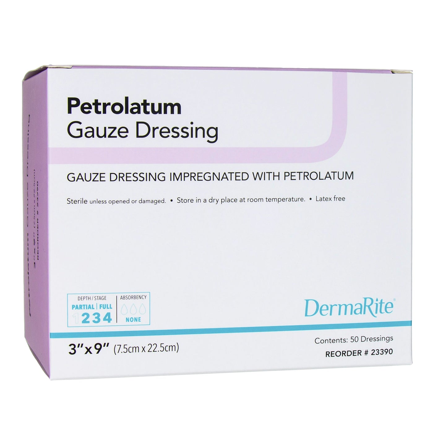 DermaRite® Petrolatum Impregnated Dressing Rectangle 3 X 9 Inch Sterile (946690_EA)